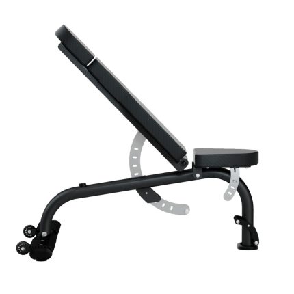 Side view of adjustable flat / incline / decline bench for commercial fitness spaces