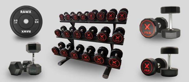 Plates and dumbbells from RawX