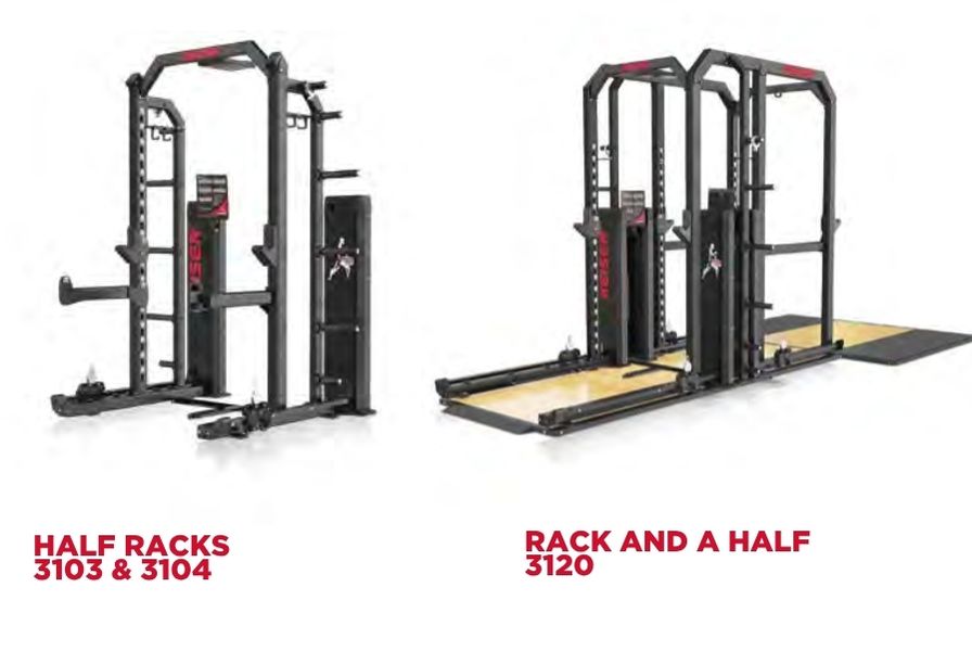 Keiser Half Rack and Rack and a Half Keiser Hybrid air resistance racks