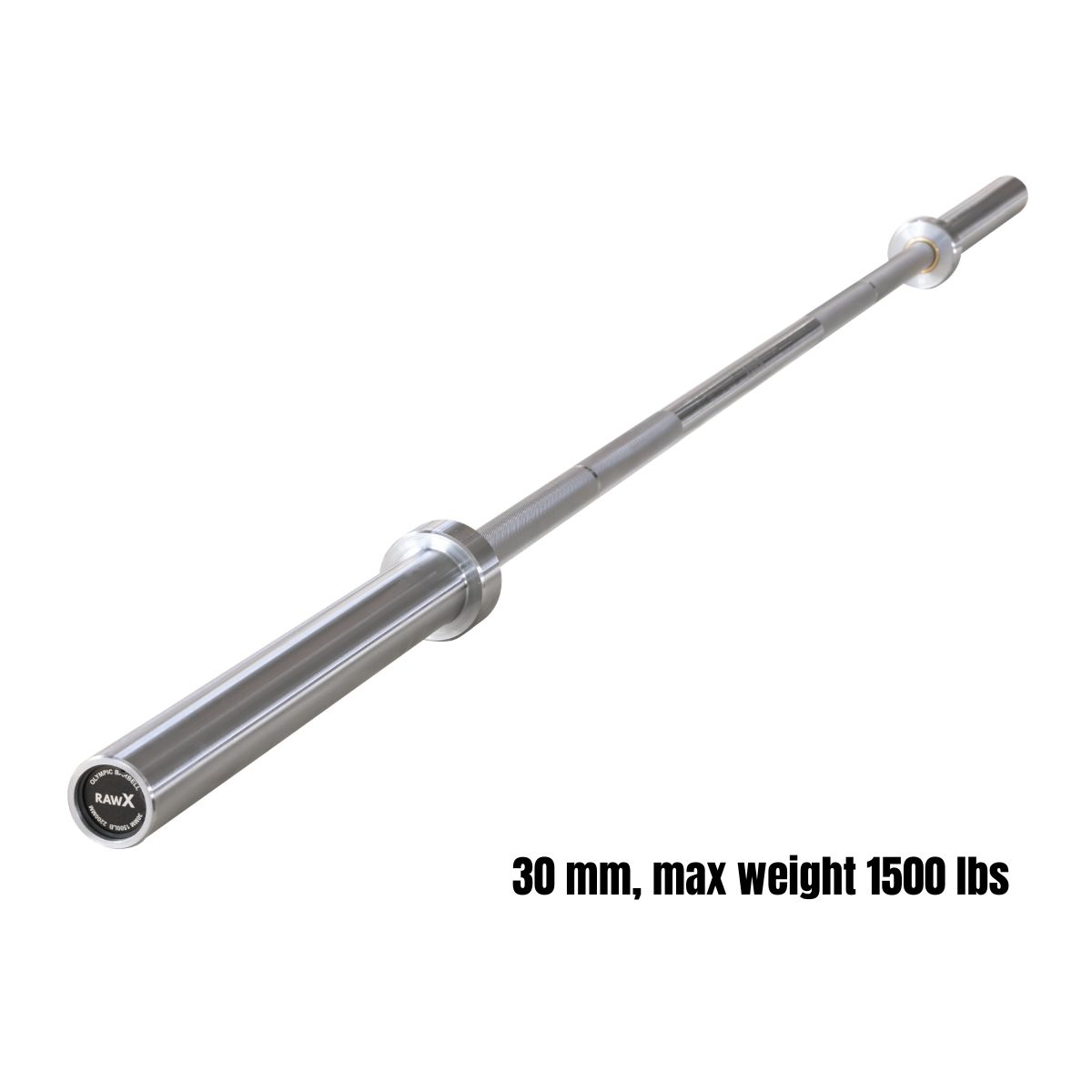 RawX Olympic 1500 Barbell Commercial Olympic Barbell 30mm with 1500 lb weight capacity for Alberta gym supply