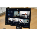 Tilting 24" touchscreen for on and off equipment workouts powered by iFit